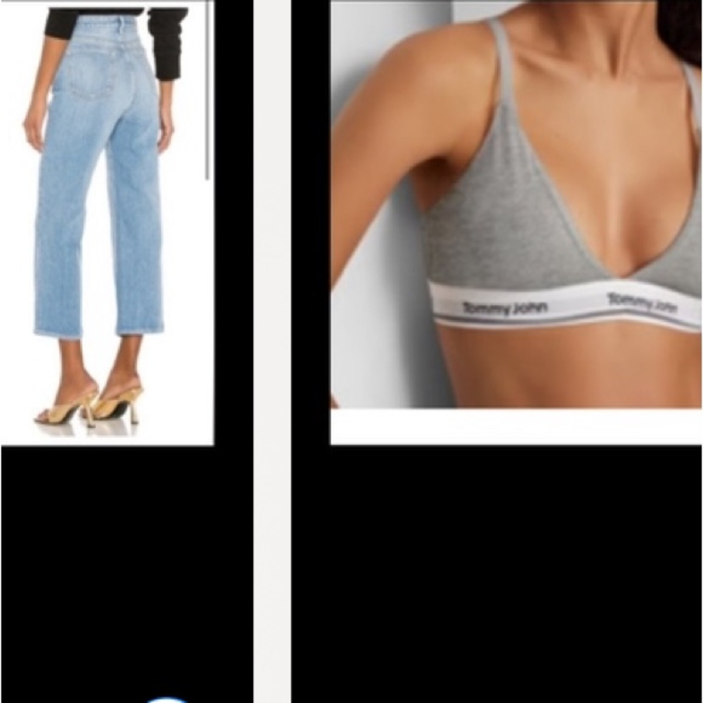 Bundle Grlfrnd The Bobbi high rise jeans and Tommy John Bralette and Underwear